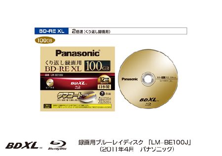Panasonic      BD-RE XL  100 