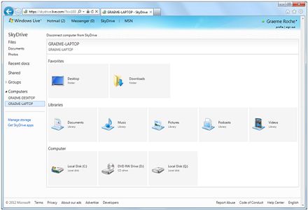 Microsoft  SkyDrive,   
