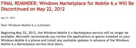 Windows Mobile Marketplace   