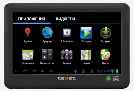 4,3-  teXet T-990A   Android 4.0