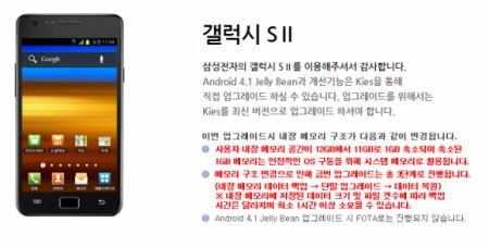 Samsung   Galaxy S II  Android Jelly Bean